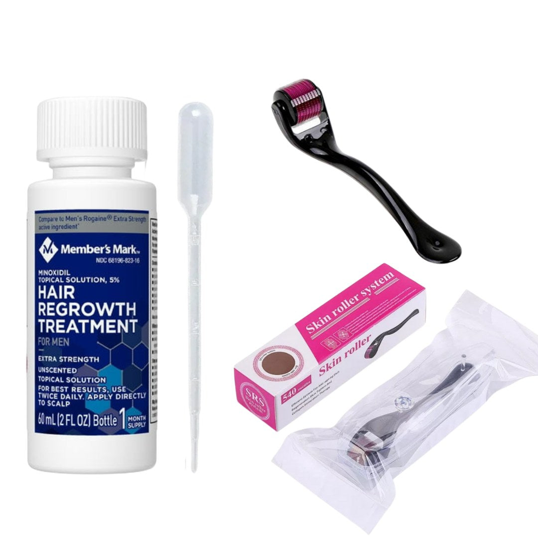 Minoxidil Member's Mark 5% 1 mes + Dermaroller Estuche + Gotario